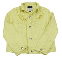 Žltá rifľová bunda s volánikmi Kiabi