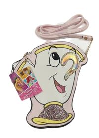 Nové - Světlerůžová koženková kabelka Kráska a zvíře 