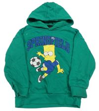 Zelená mikina s Bártem a kapucňou Primark