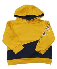 Žlto-tmavomodrá mikina s kapucňou Topolino