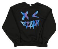 Čierna mikina so smajlíkom Shein