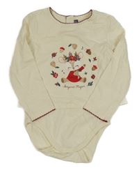 Smotanové tričko so srnkou a všitým body Sergent Major