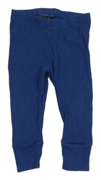 Tmavomodré žebrované tepláky H&M