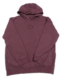 Slivková mikina s nápisom a kapucňou George