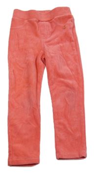 Růžové sametové žebrované tregíny 