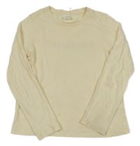 Smotanové tričko s nápisom Zara