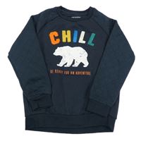 Tmavomodrá mikina s medvedíkom Primark