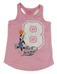 Ružový športový top s číslom a Sylvestrem