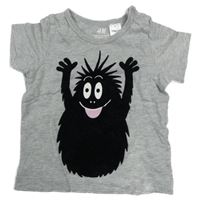 Šedé melírované tričko s Barbapapa H&M