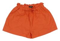 Oranžové plátěné kraťasy OVS
