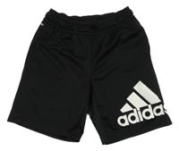 Černé sportovní kraťasy s logem Adidas