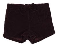 Lilkové zamatové trblietavé kraťasy s mašlou H&M