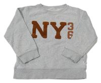 Sivá melírovaná mikina s nápisom H&M