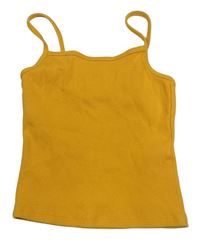 Oranžový rebrovaný crop top