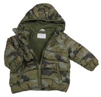 Army prošívaná šusťáková zateplená bunda s kapucí M&Co