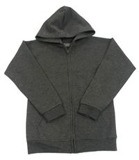 Tmavosivá melírovaná prešívaná prepínaci mikina s kapucňou PRIMARK