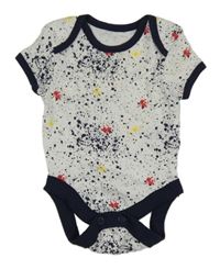 Bielo-tmavomodré skvrnité body PRIMARK