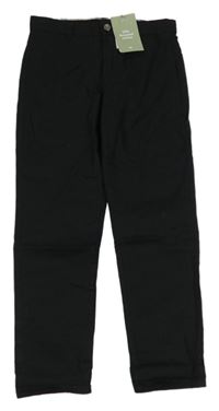 Nové - čierne chino plátenné nohavice H&M