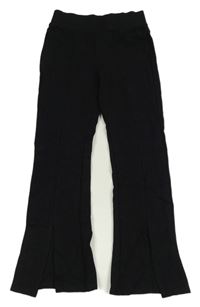 Čierne flare crop nohavice Page one young