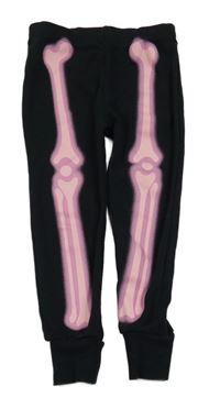 Čierno-ružové pyžamové nohavice s kostmi George