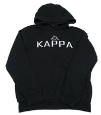 Čierna mikina s logom a kapucňou Kappa