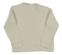 Smetanová žebrovaná mikina s nášivkou ZARA