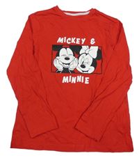 Červené triko s Minnie a Mickey PRIMARK