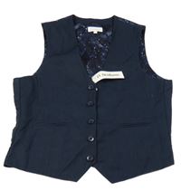 Nové - tmavomodrá melírovaná slávnostná vesta so souhvězdím Debenhams