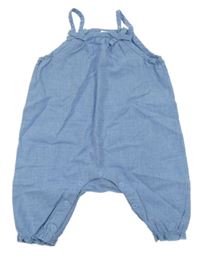 Modrý melírovaný kalhotový overal s mašlemi H&M