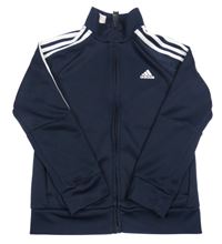 Tmavomodro-bílá funkční sportovní propínací mikina Adidas