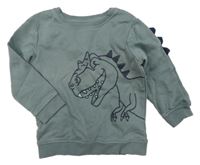 Tmavosivá mikina s dinosaurom a ostny Topolino