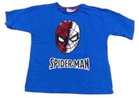 Safírové tričko Spiderman s překlápěcími flitry Marvel