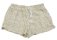 Krémové bodkovaná é bavlnené kraťasy Primark