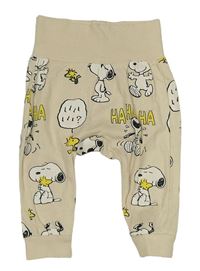 Béžové ľahké tepláky so Snoopym zn. H&M
