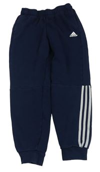 Tmavomodré tepláky s logom Adidas