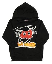 Čierna mikina s Mickeym a kapucňou