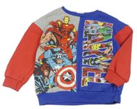 Modro-červeno-sivá mikina s Avengers Tu