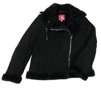 Černý semišový zateplený křivák