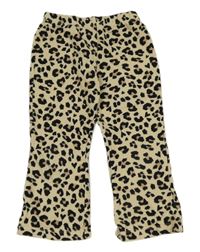 Béžové crop tepláky s leopardím vzorom Matalan