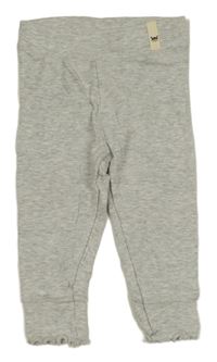 Svetlosivé melírované rebrované ľahké tepláky Kuniboo