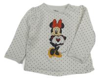 Bílá puntíkatá mikina s Minnie C&A