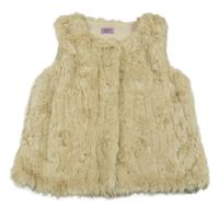 Béžová kožušinová podšitá vesta F&F