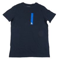 Nové - Tmavomodré žebrované tričko Primark