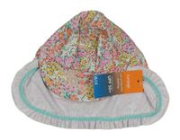 Nové - Mátovo-barevná květovaná UV kšiltovka George