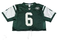 Tmavozeleno-bílé fotbalové crop tričko s číslem - NY Jets