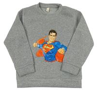 Sivá melírovaná mikina so Supermanem