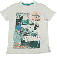 Smotanové tričko so skateboardisty Y.F.K.