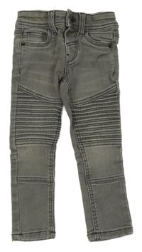 Šedé skinny fit rifle s žebrováním C&A
