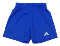 Modré sportovní funkční kraťasy s logem Adidas