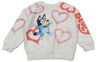 Smotanová mikina s Bluey a srdiečkami Primark